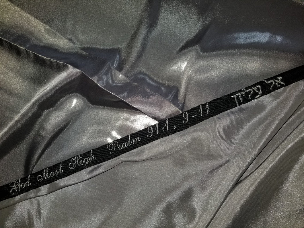 God Most High (Shimmery Silver Single-Sided Liquid Satin)